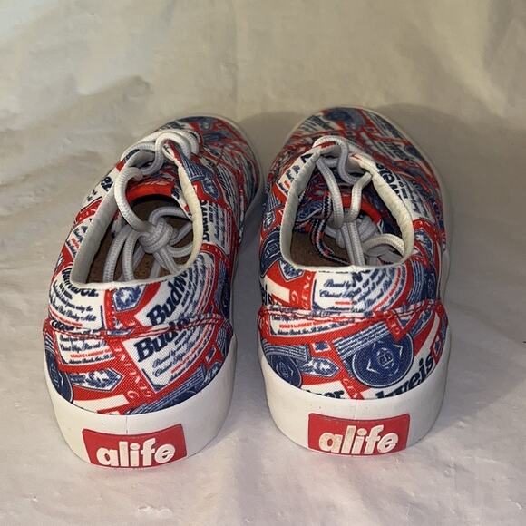 Alife Budweiser Mens Size 7 Public Bud King of Beer Canvas Sneakers - NEW w/Box - Picture 7 of 13